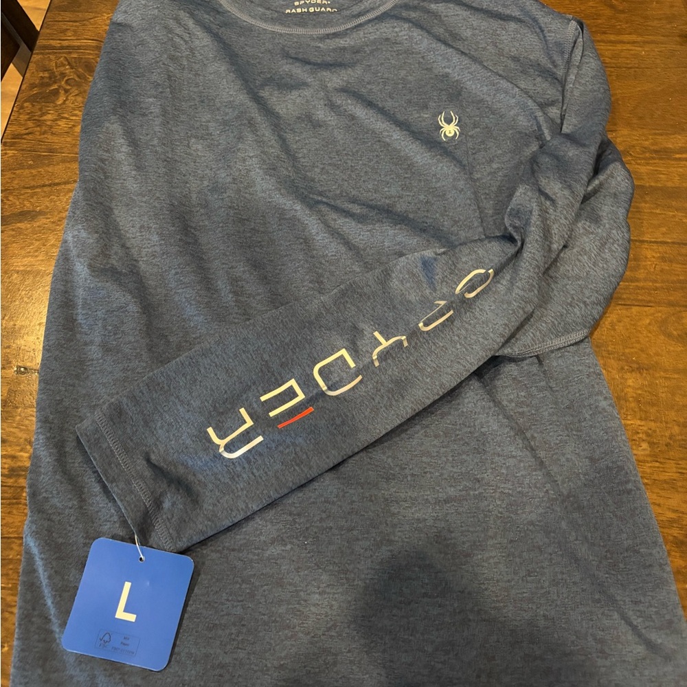 Spyder Navy Rash Guard - Picture 2 of 4